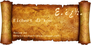 Eichert Ákos névjegykártya